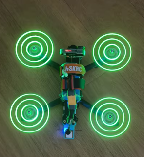 Drone Battery Strap - Gemfan-51433L 5.1 pouces Moonlight LED Props,