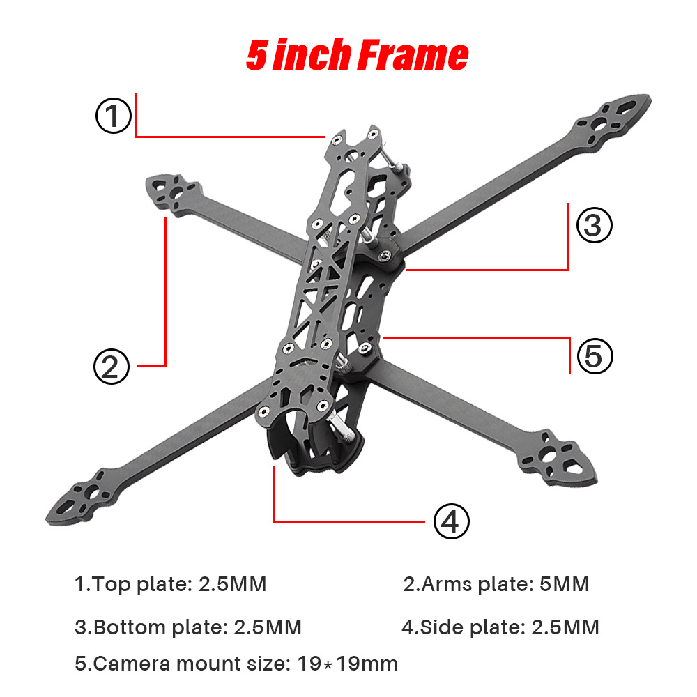 Mark4 5 pouces FPV Racing Dron - Drone Compass avis et prix